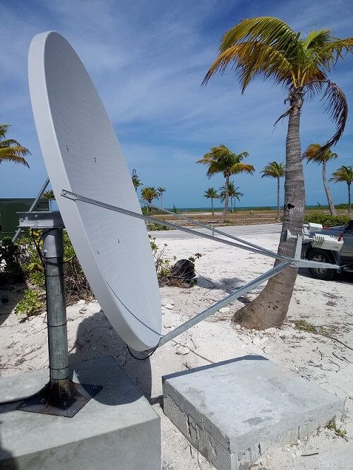 Small Satellite Dish in the Carribean